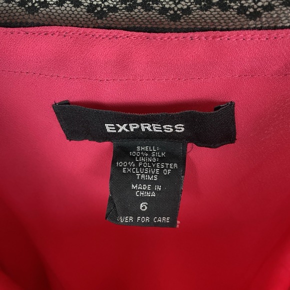 Vintage Express Slip Dress Size 6 Pink 100% Silk Mini Nighty Lingerie Y2K Fairy - Picture 3 of 6